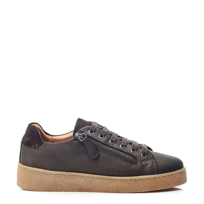 Wedge Trainers Women Moda In Pelle Shoon Sh Elston Khaki Leather