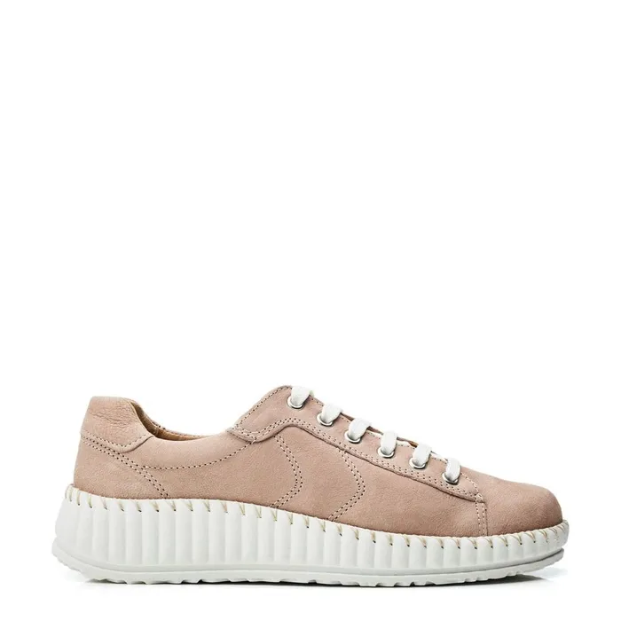 Wedge Trainers Women Moda In Pelle Shoon Sh Riyah Beige Leather