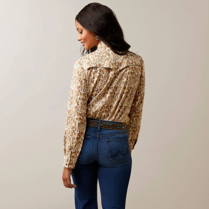 Western VentTEK Stretch Shirt Sophia Leopard Print Women Ariat TShirts and Tops