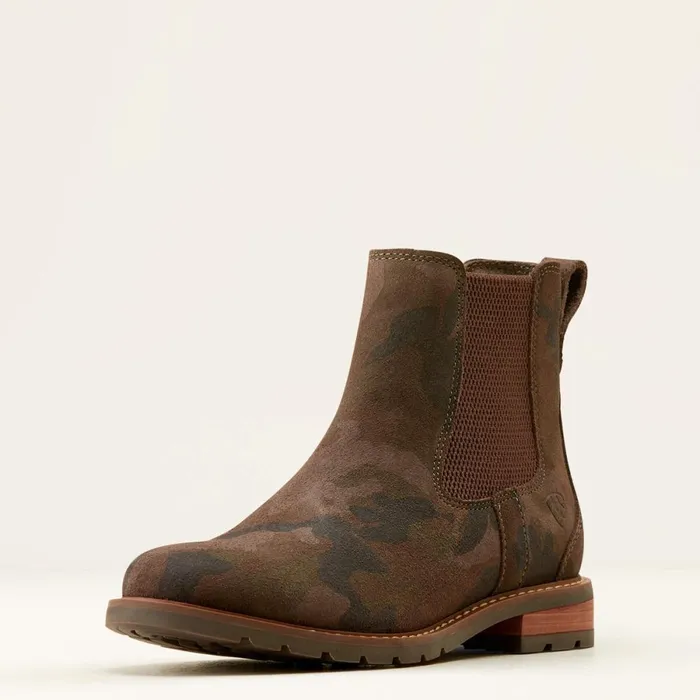 Wexford Chelsea Boot Camo Suede Women Ariat Booties