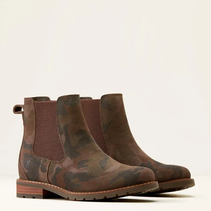 Wexford Chelsea Boot Camo Suede Women Ariat Booties Wexford Chelsea Boot Camo Suede Women Ariat Booties