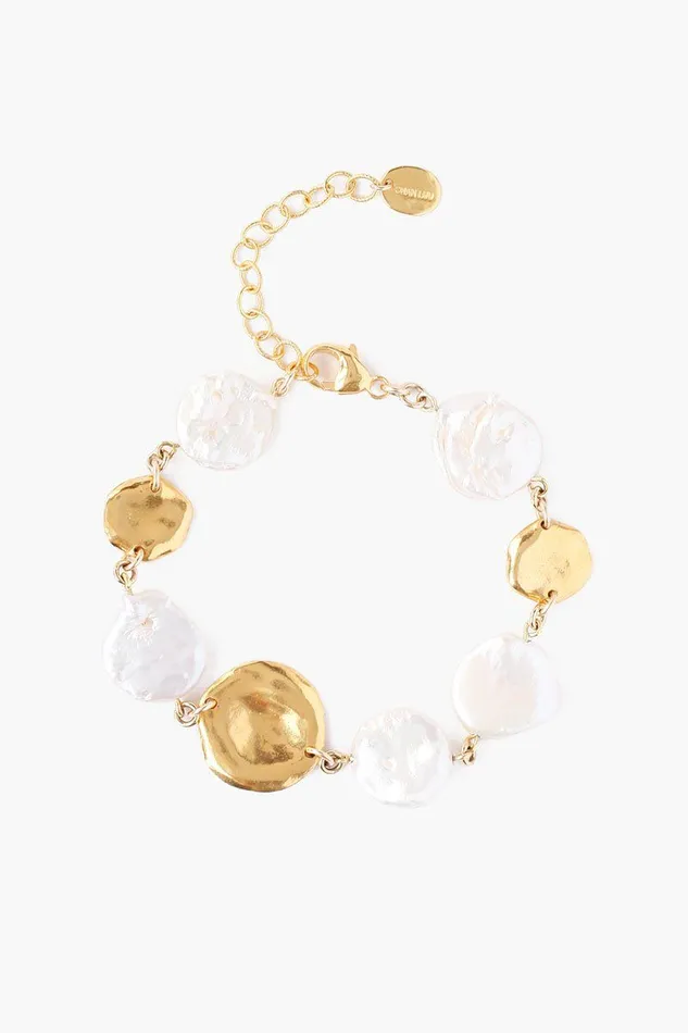 White Keshi Pearl Bracelet Women Chan Luu Bracelets
