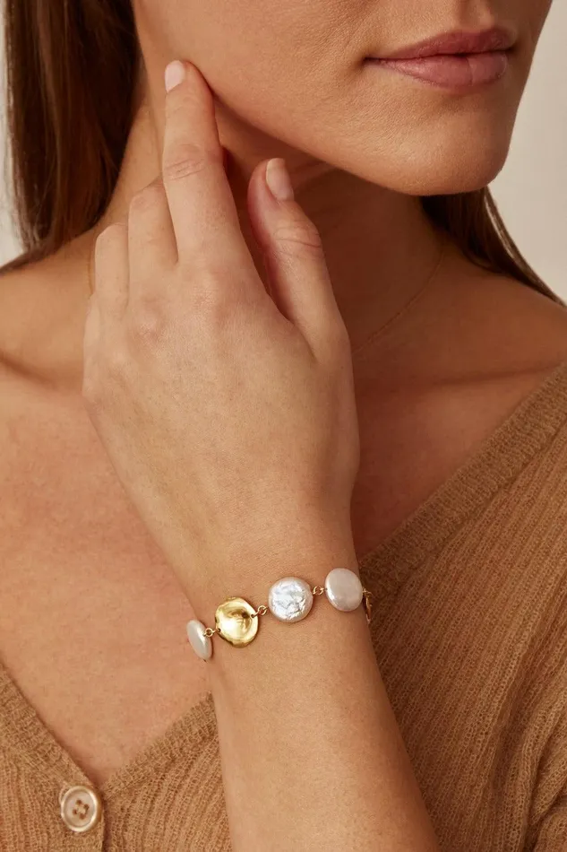 White Keshi Pearl Bracelet Women Chan Luu Bracelets