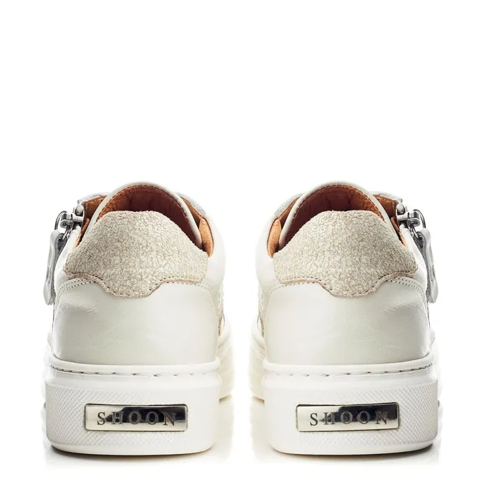 White Trainers Women Moda In Pelle Shoon Sh Ely Off White Leather