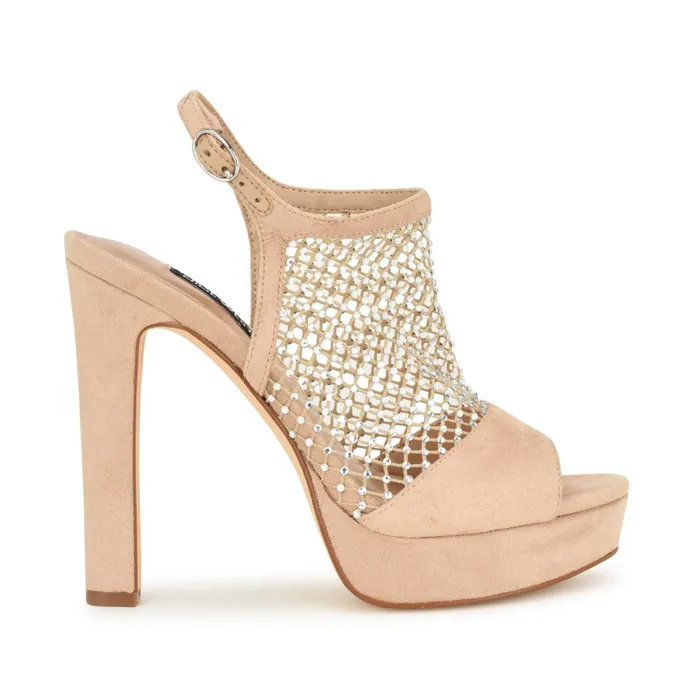 Wohmah Peep Toe Platform Sandals Barely Nude Women Nine West Platforms