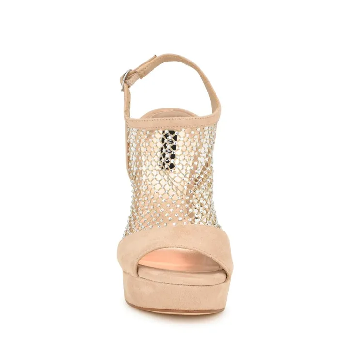Wohmah Peep Toe Platform Sandals Barely Nude Women Nine West Platforms Wohmah Peep Toe Platform Sandals Barely Nude Women Nine West Platforms