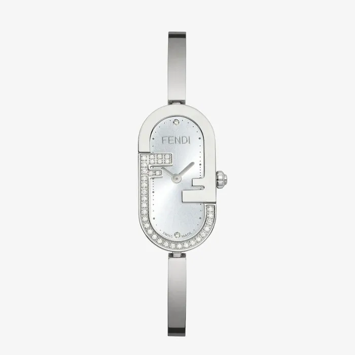Woman 1480 X 2830mm 8211 Oval Watch With O039lock Logo Silver Fendi Watches