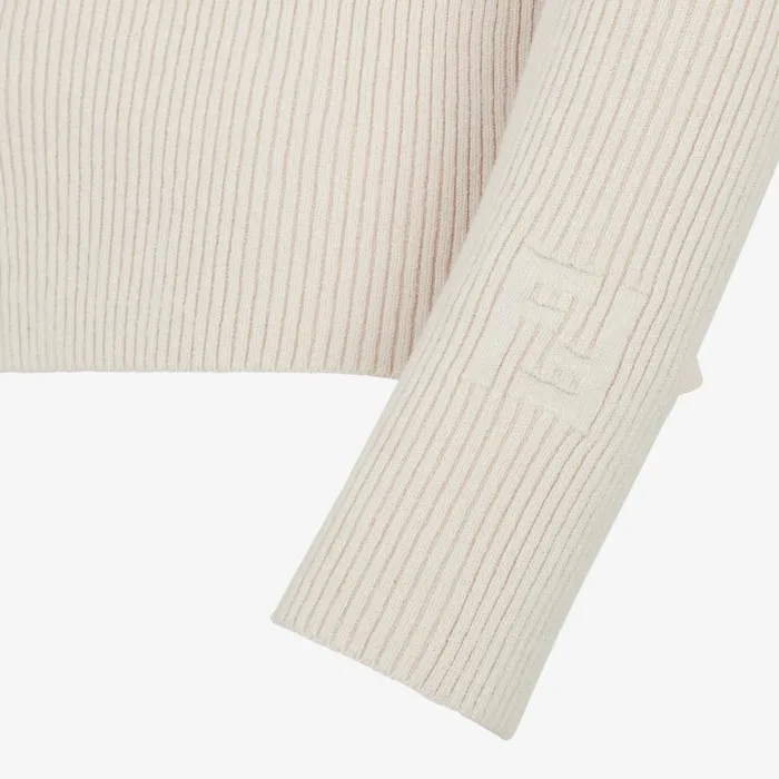 Woman Beige Cotton Cardigan Beige Fendi Knitwear