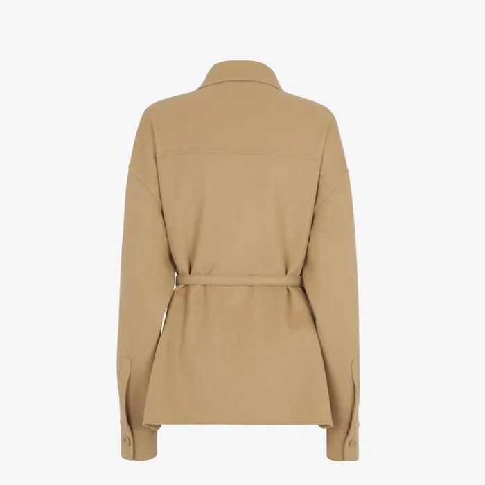 Woman Beige Wool GoTo Jacket Beige Fendi Jackets
