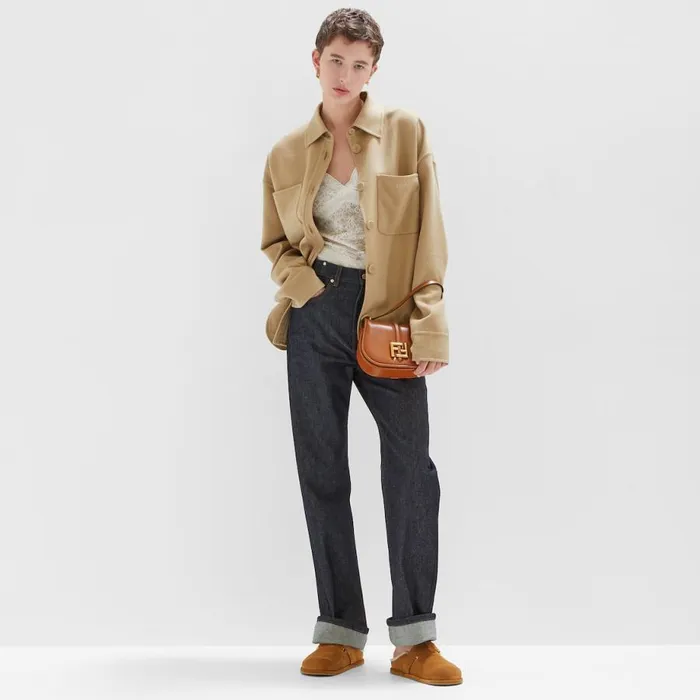 Woman Beige Wool GoTo Jacket Beige Fendi Jackets