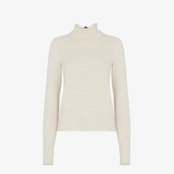 Woman Beige Wool Jumper Beige Fendi Knitwear