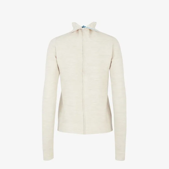 Woman Beige Wool Jumper Beige Fendi Knitwear