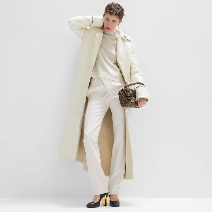 Woman Beige Wool Jumper Beige Fendi Knitwear