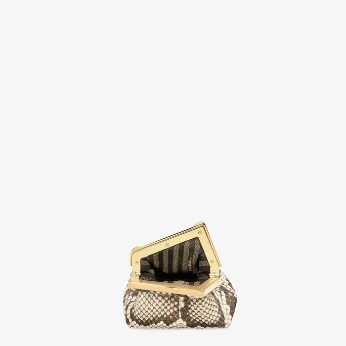Woman Brown Elaphe Charm Brown Fendi Miniature Bags
