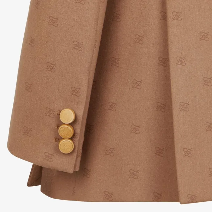 Woman Brown Wool Blazer Brown Fendi Jackets