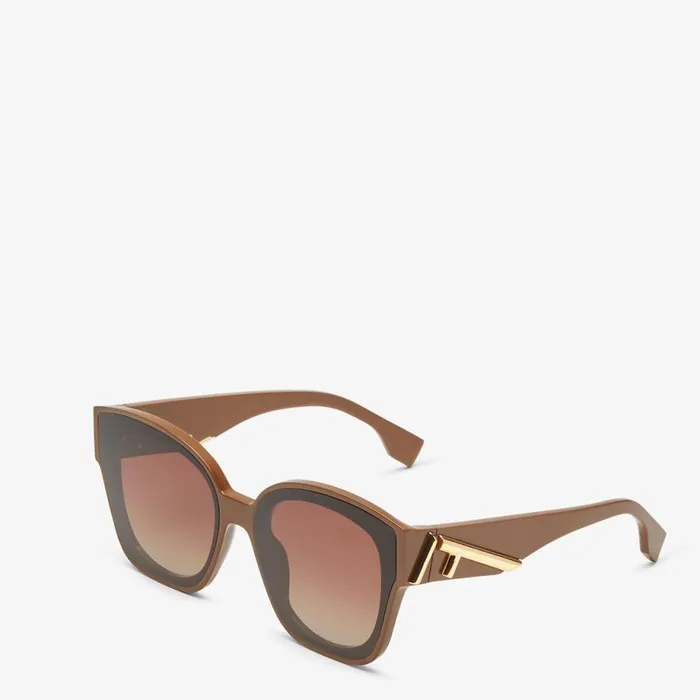 Woman Caramel Acetate Sunglasses Fendi Sunglasses
