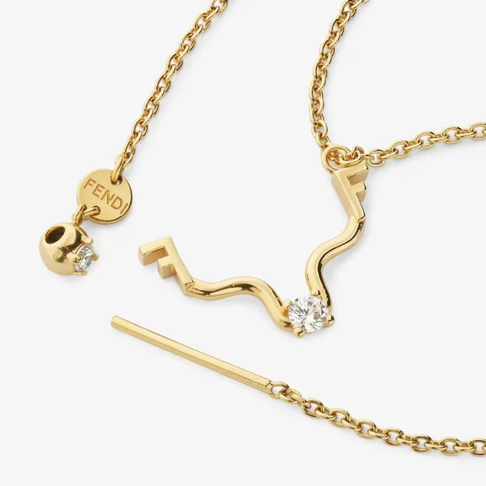 Woman GoldColour Taurus Set Gold Fendi Necklaces