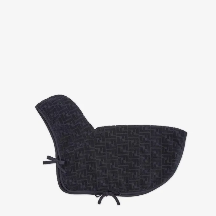 WomanMan Black Terry Bathrobe Black Fendi Pet Accessories