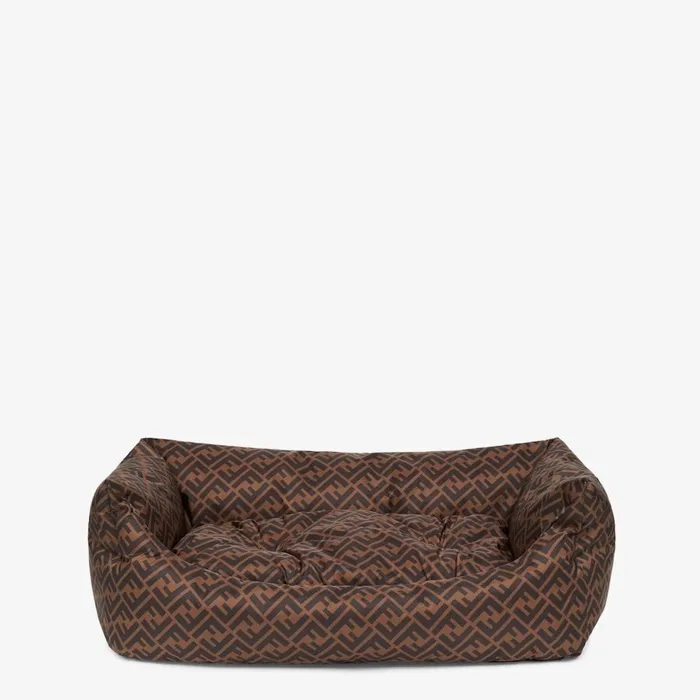 WomanMan Brown Nylon Dog Bed Brown Fendi Pet Accessories