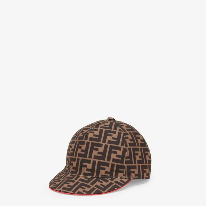 Woman Multicolour Fabric Baseball Cap Multicolour Fendi Hats and Gloves
