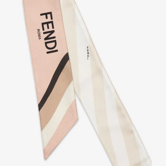 Woman Multicolour Organic Silk Bandeau Multicolour Fendi Scarves and Silks