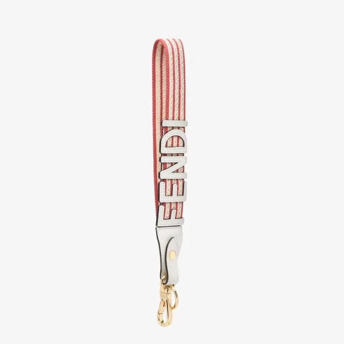 Woman Red And White Ribbon Key Case Red Fendi Tech And Lifestyle Accessories