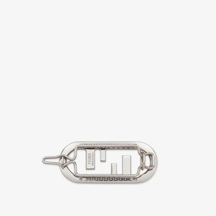 Woman SilverColoured Hair Clip Silver Fendi Hair Accessories