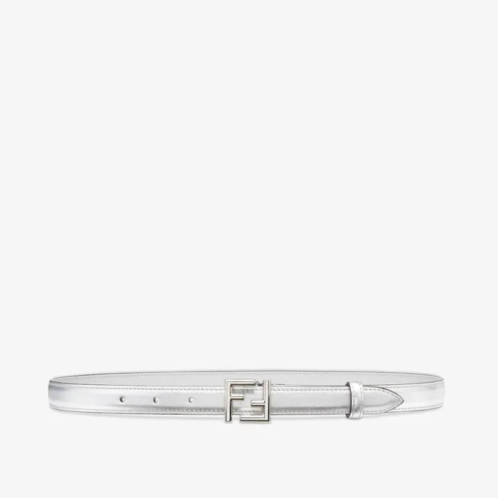 Woman SilverColoured Leather Belt Silver Fendi Belts