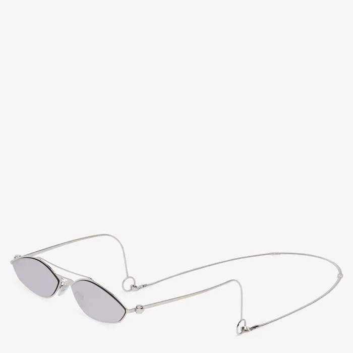 Woman SilverColoured Metal Sunglasses Gold Fendi Sunglasses