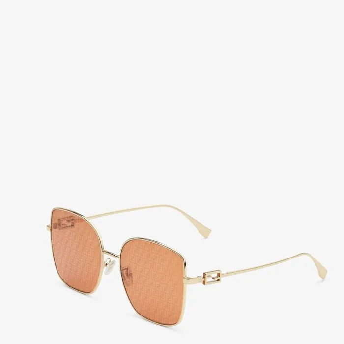 Woman Sunglasses With Orange Lenses And Ff Micro Logo Fendi Sunglasses