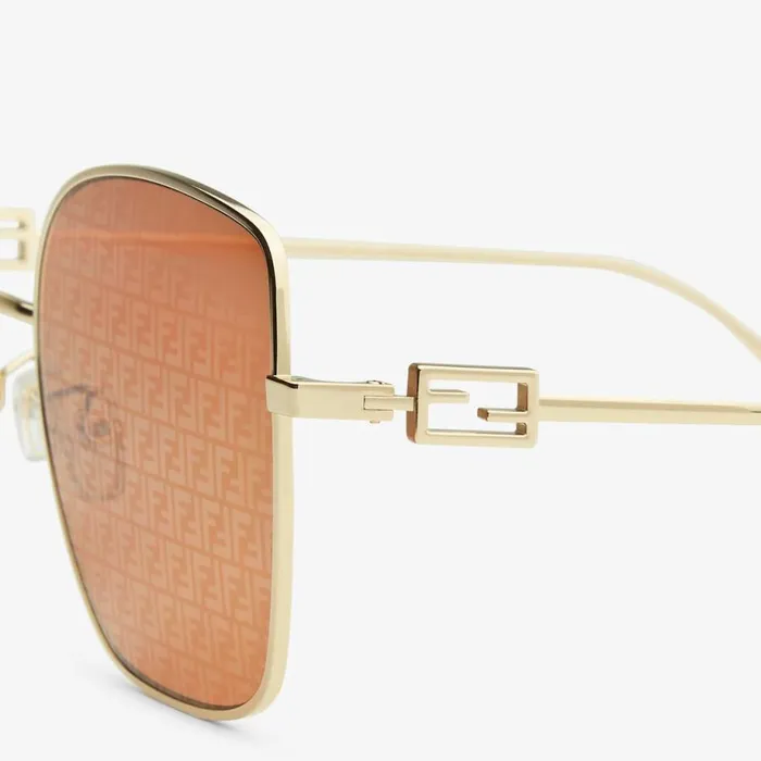 Woman Sunglasses With Orange Lenses And Ff Micro Logo Fendi Sunglasses