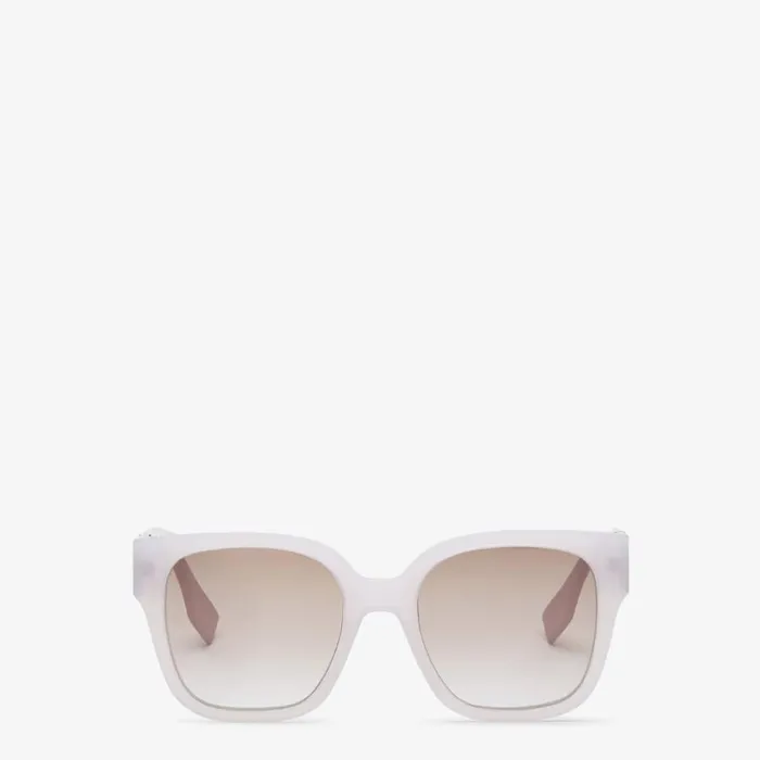 Woman Transparent Lilac Acetate Sunglasses Purple Fendi Sunglasses