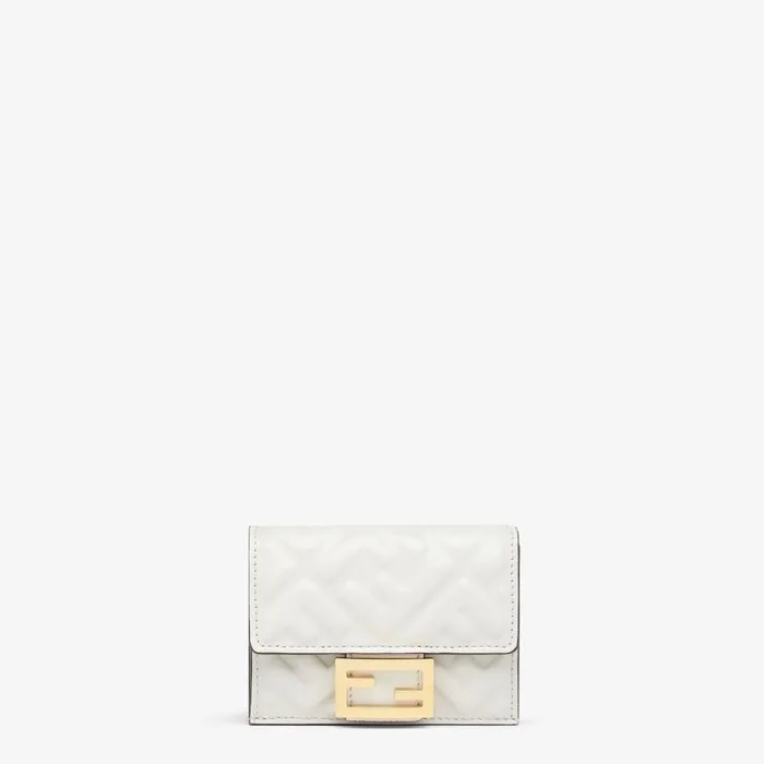 Woman White Ff Nappa Leather Wallet White Fendi Wallets