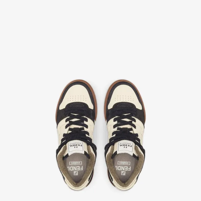 Woman White Leather HighTops White Fendi Sneakers