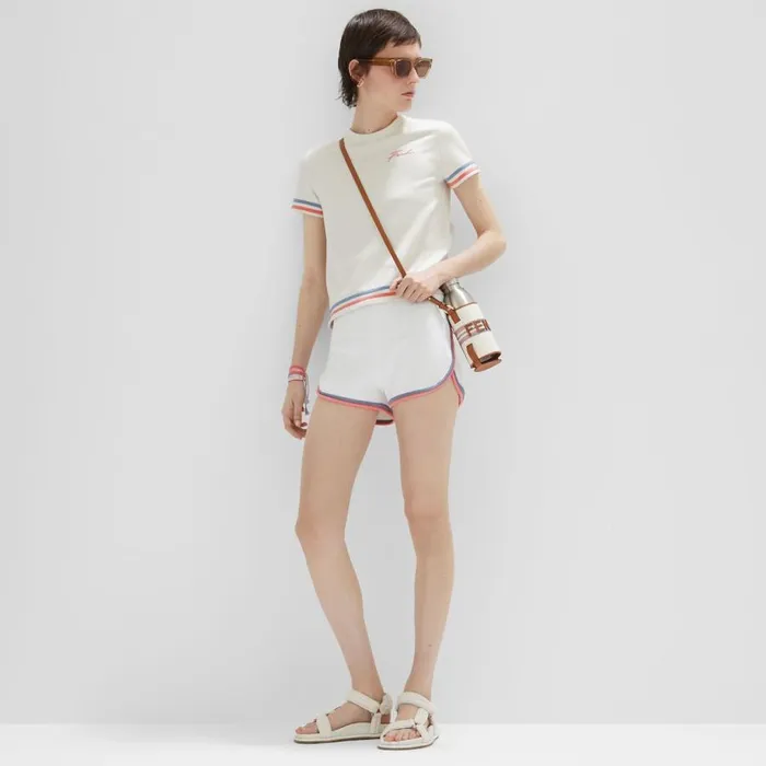 Woman White Viscose Shorts White Fendi Knitwear
