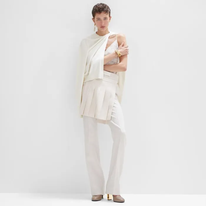 Woman White Wool Cardigan White Fendi Knitwear