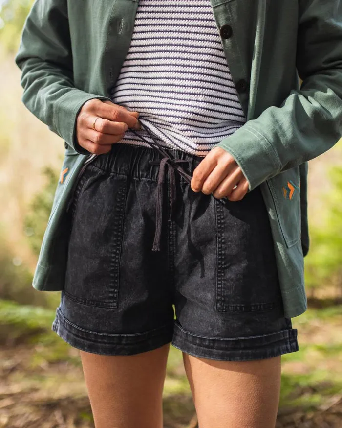 Women Bottoms Passenger Carriso Organic Cotton Shorts Black Black