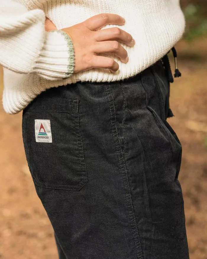 Women Bottoms Passenger Compass Recycled Corduroy Trouser Black Black