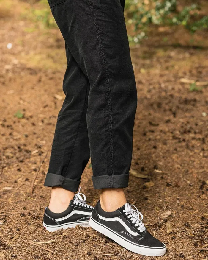 Women Bottoms Passenger Compass Recycled Corduroy Trouser Black Black
