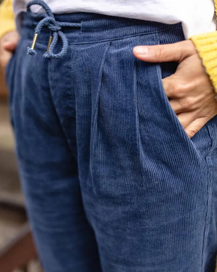 Women Bottoms Passenger Compass Recycled Corduroy Trouser Dark Denim Dark Denim