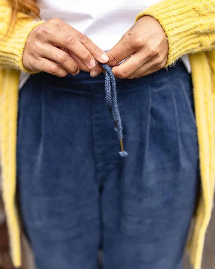 Women Bottoms Passenger Compass Recycled Corduroy Trouser Dark Denim Dark Denim