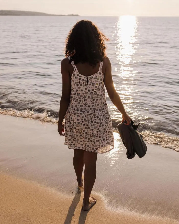 Women Bottoms Passenger Floaty Layered Dress Simple Tile Ivory Simple Tile Ivory