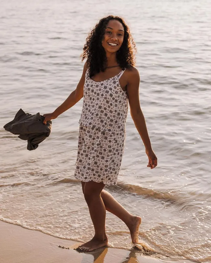 Women Bottoms Passenger Floaty Layered Dress Simple Tile Ivory Simple Tile Ivory