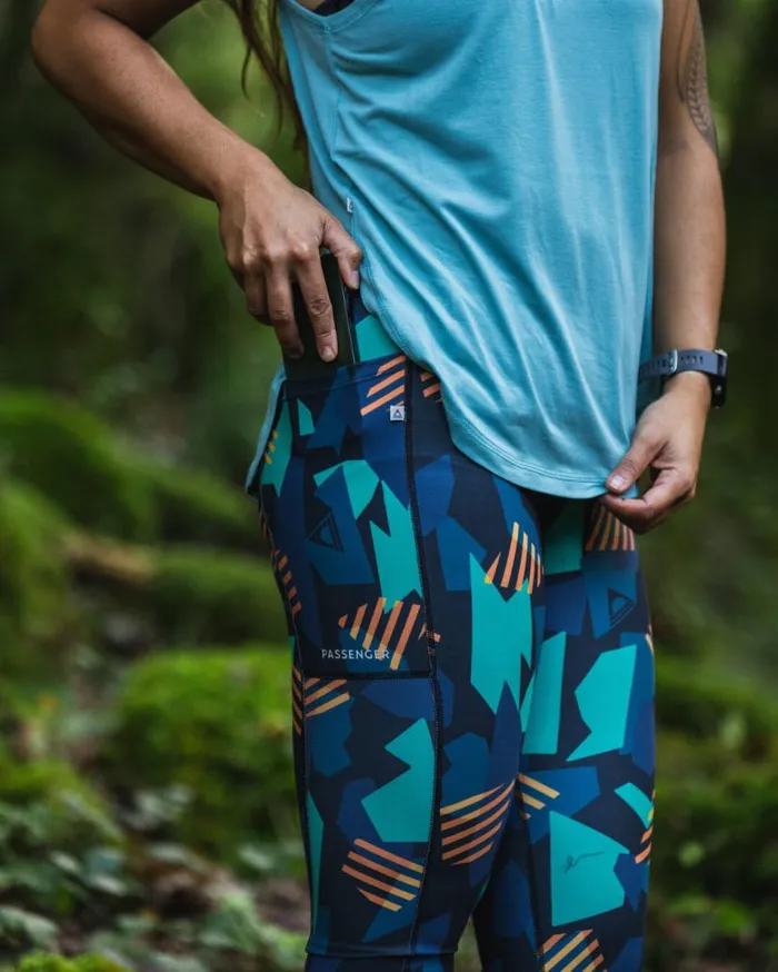 Women Bottoms Passenger Fresh Air 20 Recycled Leggings Deep Navy Camo Deep Navy Camo