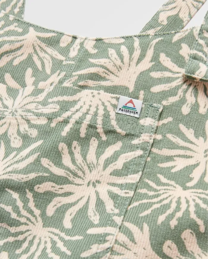 Women Bottoms Passenger Meadows Organic Cotton Cord Dungarees Seaweed Pistachio Seaweed Pistachio