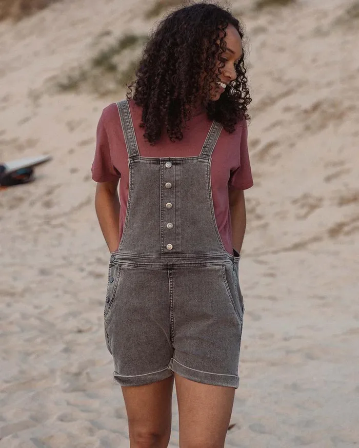 Women Bottoms Passenger Riverside Denim Short Dungarees Washed Black Denim Washed Black Denim Women Bottoms Passenger Riverside Denim Short Dungarees Washed Black Denim Washed Black Denim