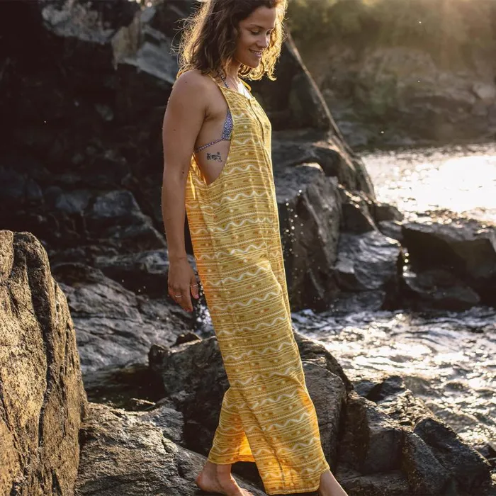 Women Bottoms Passenger Spirit Jumpsuit Ochre Yellow Sol Ochre Yellow Sol