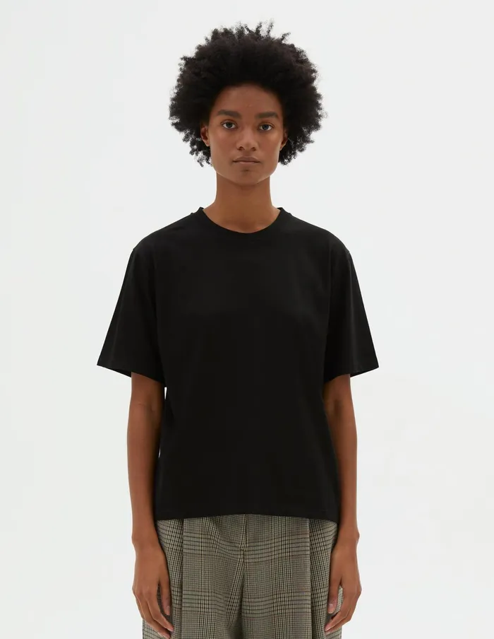 Women Boys T Shirt Black Margaret Howell Sportswear