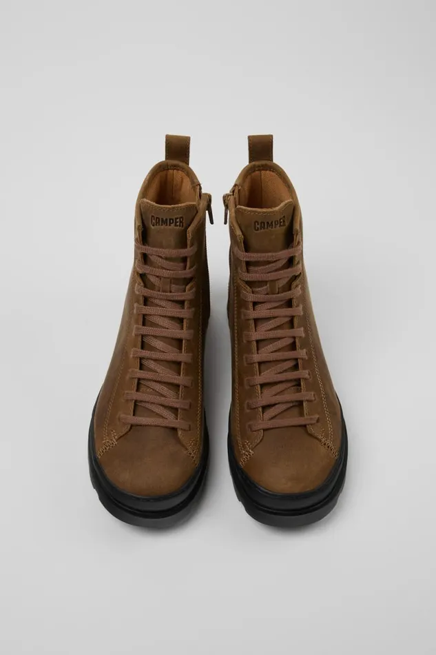 Women Camper Ankle Boots Brutus Brown Nubuck Boots Women Camper Ankle Boots Brutus Brown Nubuck Boots