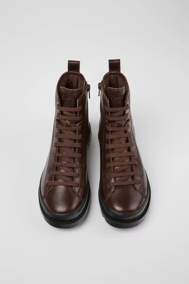 Women Camper Ankle Boots Brutus Burgundy Laceup Boots Women Camper Ankle Boots Brutus Burgundy Laceup Boots